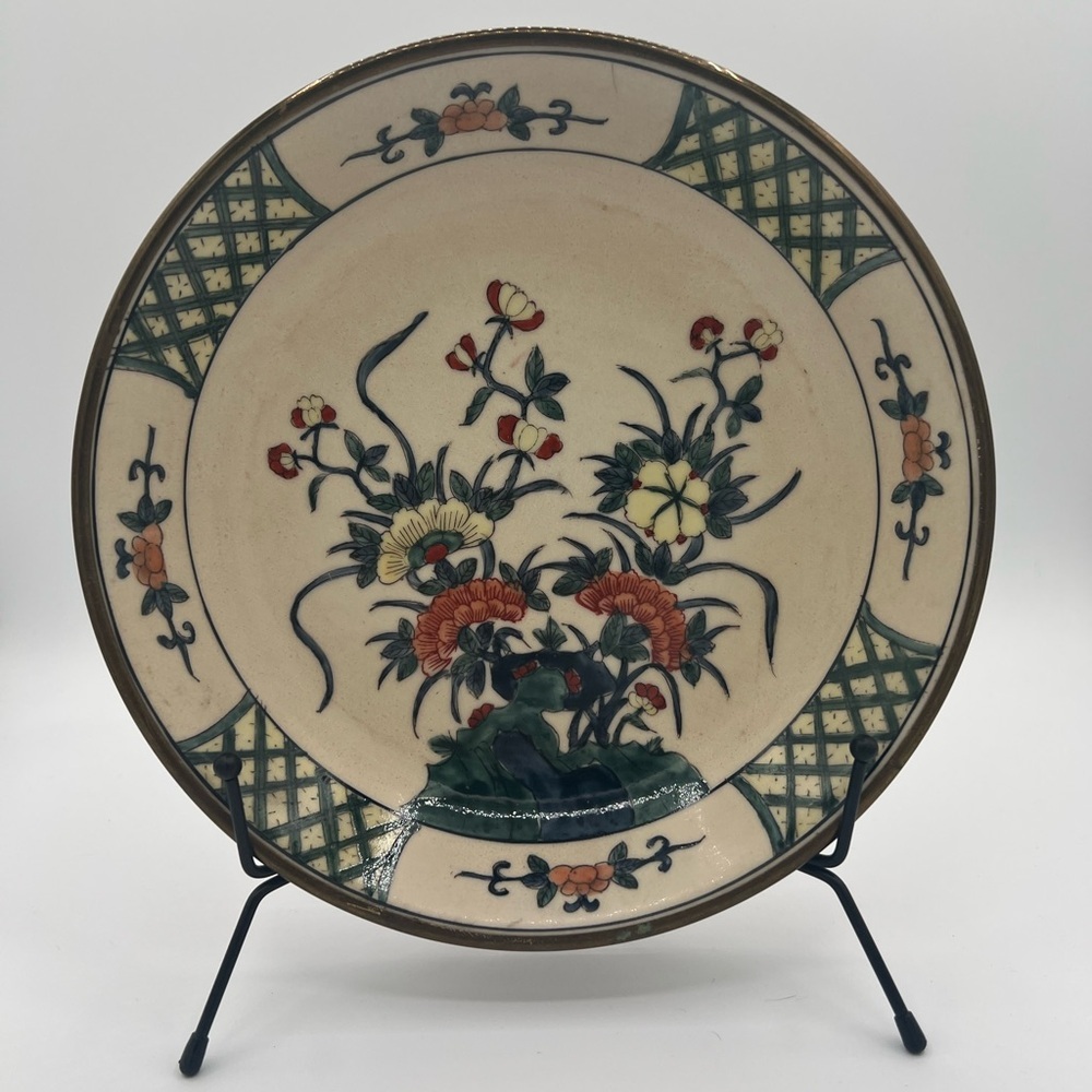 VTG 9" Japanese Porcelain Ware Bowl Floral Decorated In Hong Kong, A.C.F - Picture 2 of 12